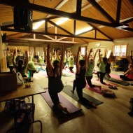 Yoga with my clients at the Perfectfit4u Wellness Retreat
